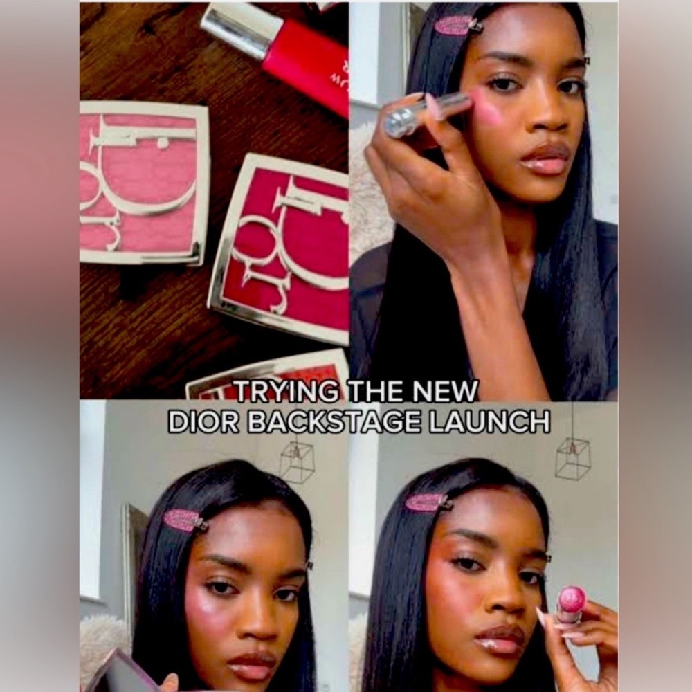 Dior Beauty Pink & Black Crease Free Hair Clip Bundle - Picture 3 of 3